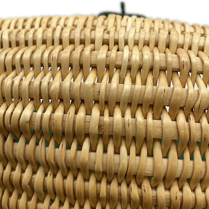Hermes fishing basket VertVeron/Natural Swift Leather Straw