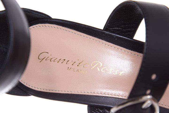 Gianvito Rossi Black Strap Heels SZ 37