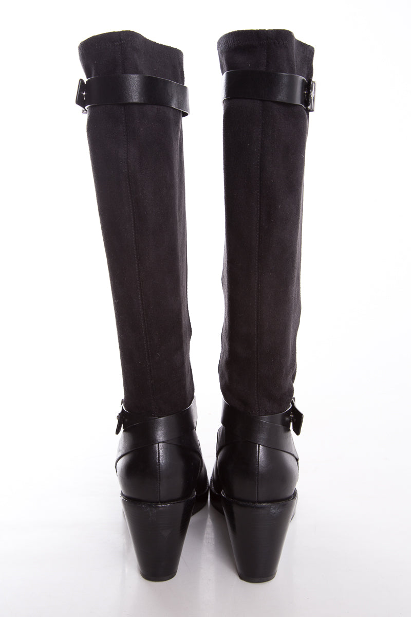 Cole Haan Black Wedge Boots SZ 10