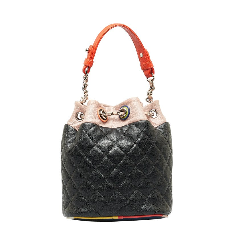 Top Quality Chanel Chain Matrasse Chain Handbag 2WAY Black Pink Multicolor Lambskin  CHANEL