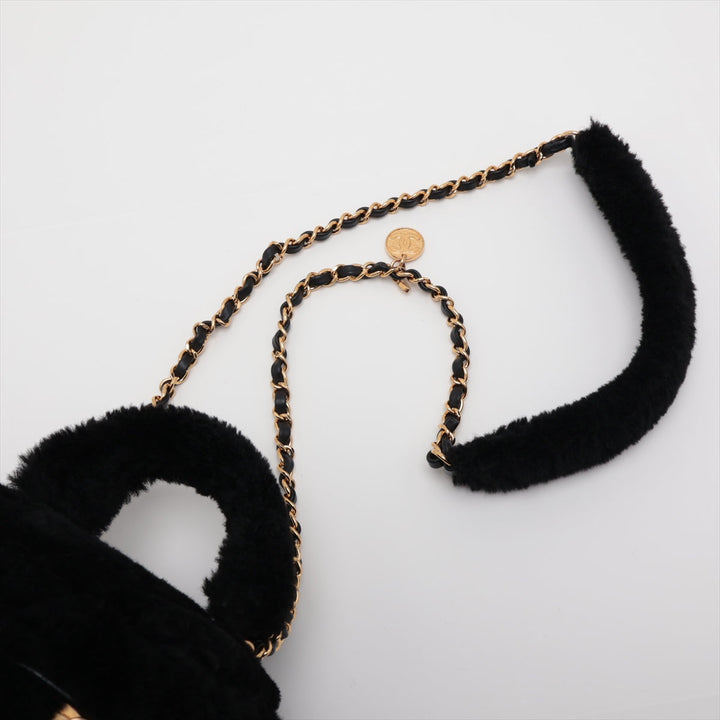 Top Quality Chanel Coco Sealing 2WAY Shoulder Bag Vanity Black G  AS3357