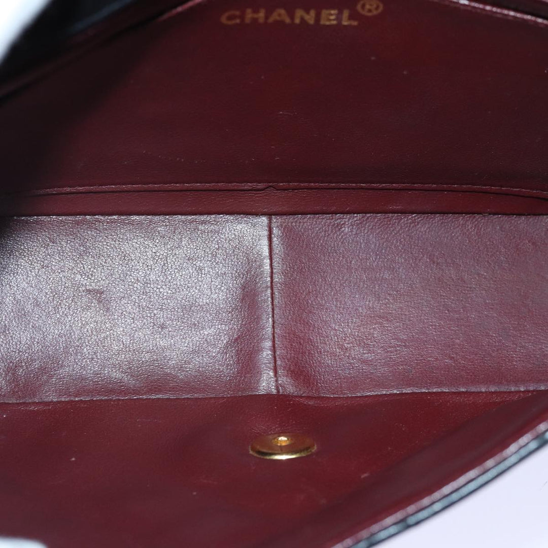 Chanel Diana Matelasse Chain Shoulder Bag Lamb Skin Black CC Auth 87740A