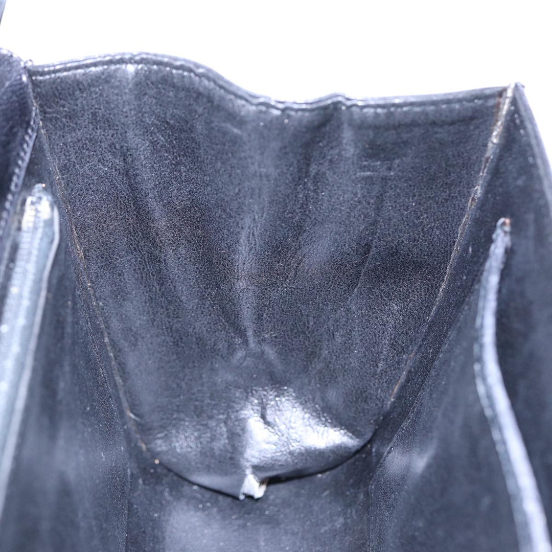 Celine Shoulder Bag Leather Black Gold Auth 87745