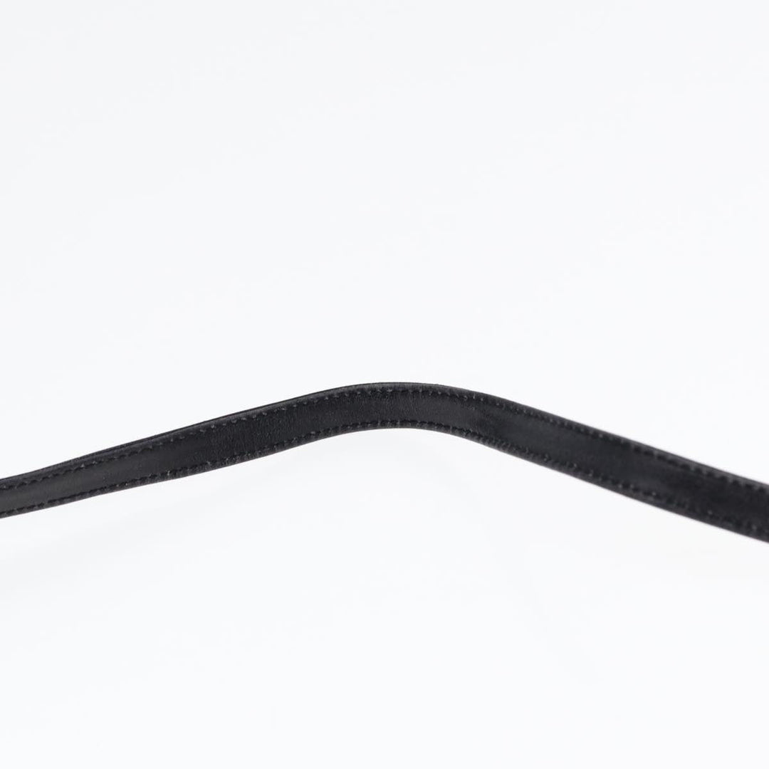 Celine Shoulder Bag Leather Black Gold Auth 87745