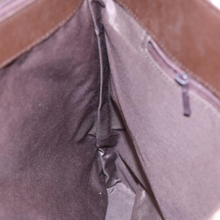Burberry Nova Check Tote Bag Canvas Beige Brown Silver Auth 87766