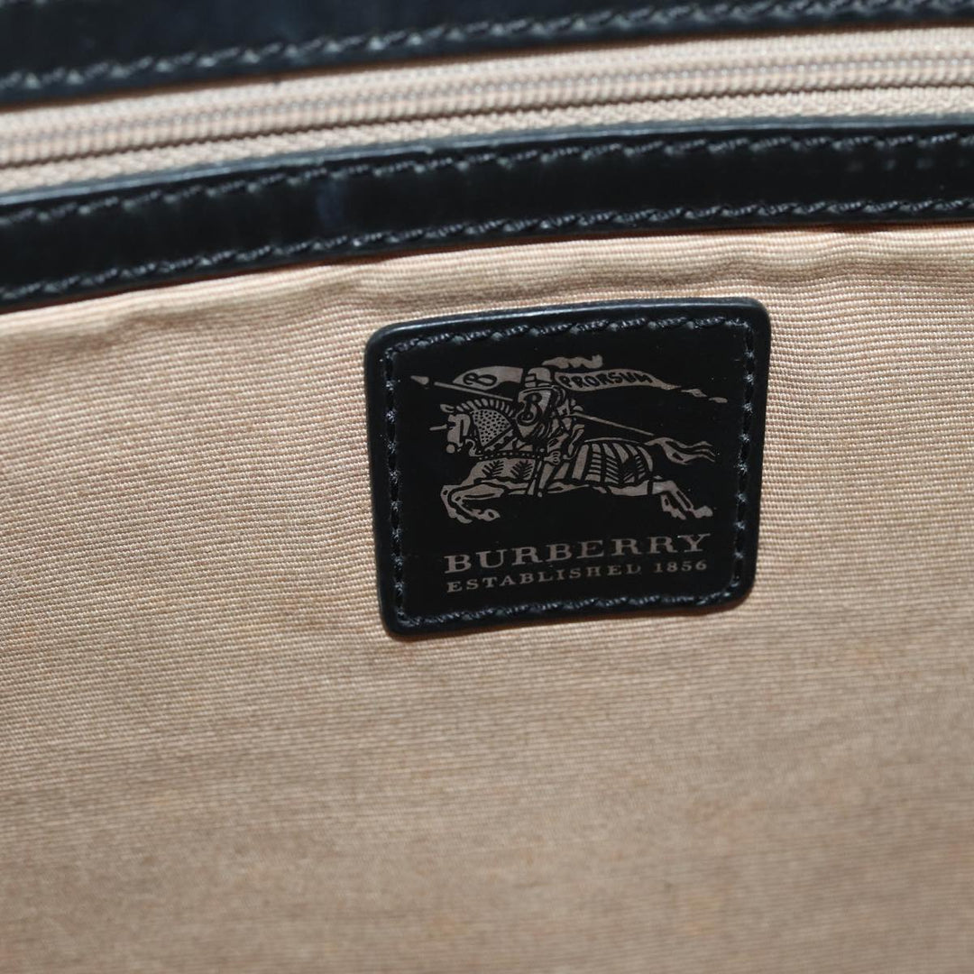 Burberry Nova Check Shoulder Bag Beige Black Silver Auth 87777