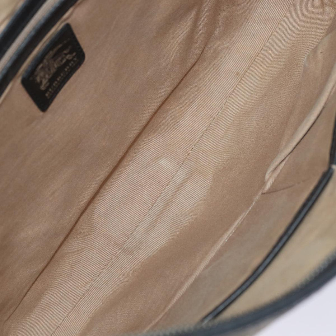 Burberry Nova Check Shoulder Bag Beige Black Silver Auth 87777