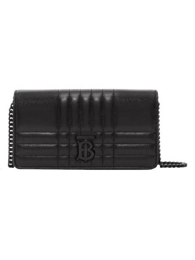 Burberry WoMen's Lola Detachable Strap Quilted Leather Long Wallet Black