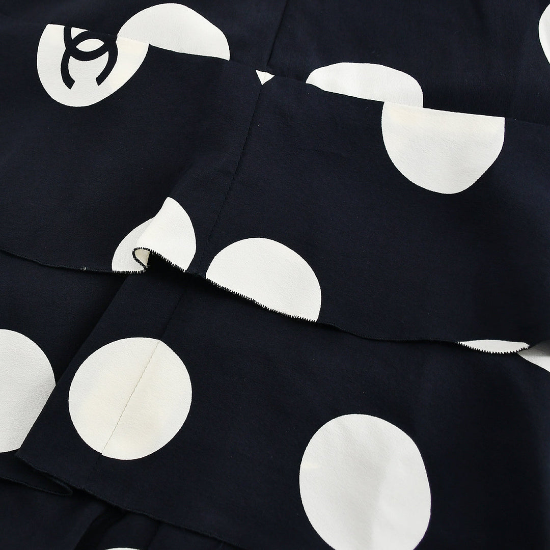 Top Quality Chanel Spring 1997 Runway polka-dot ruffled silk dress #38