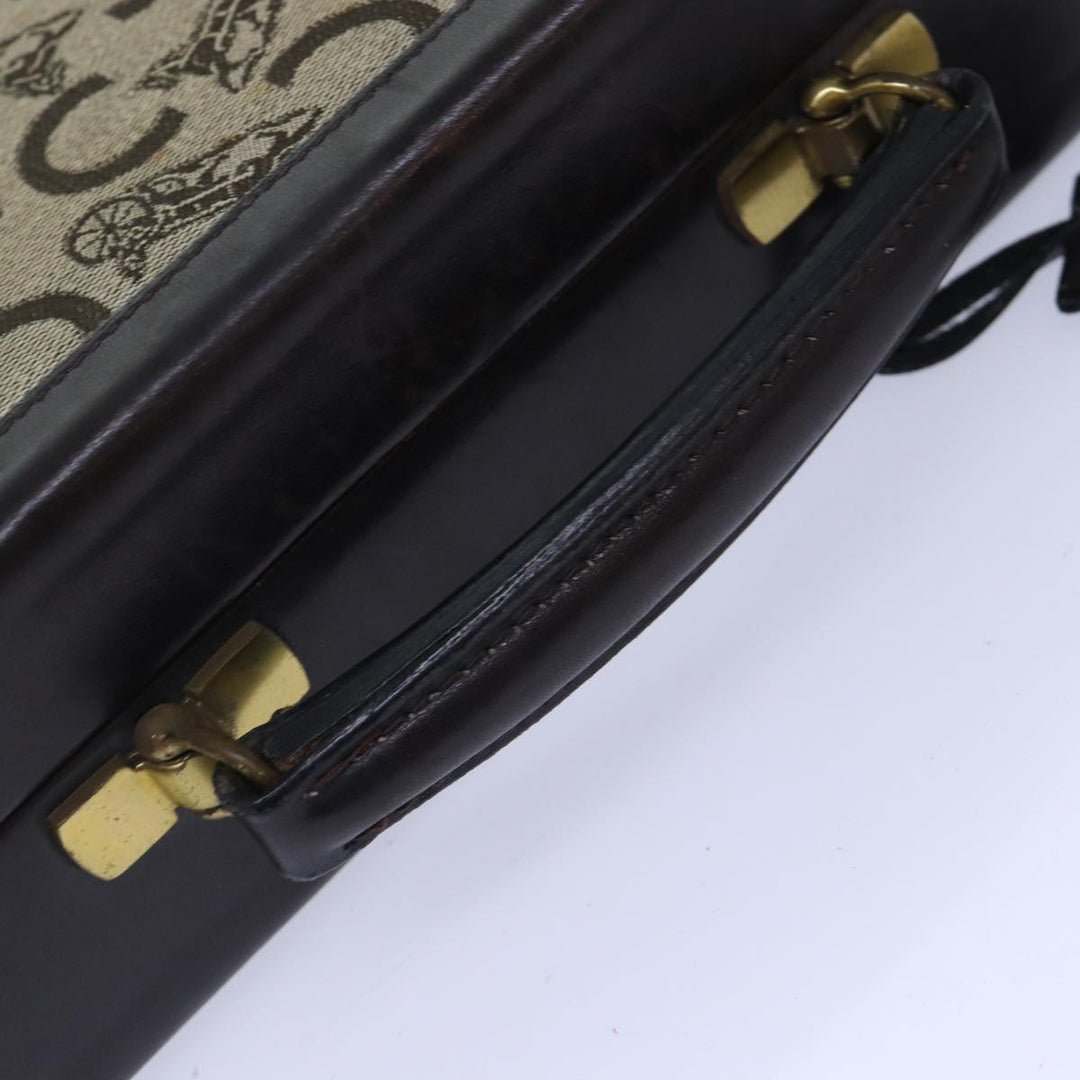Celine C Sulky Trunk Case Beige Brown Auth 87910