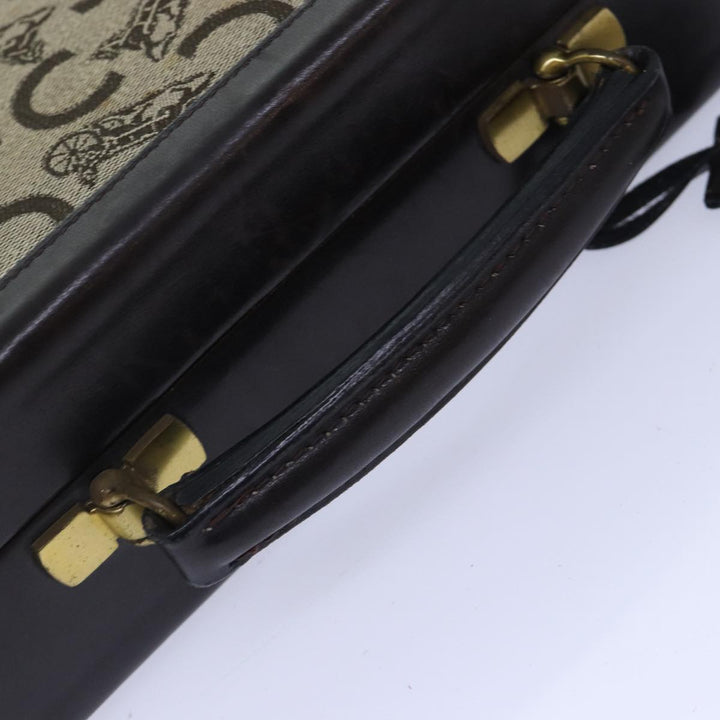 Celine C Sulky Trunk Case Beige Brown Auth 87910