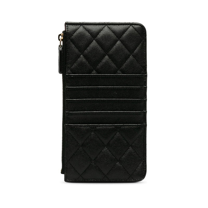 Top Quality Chanel Matrases Cocomark Timeless Classic Card Box Long Wallet Black Caviar   CHANEL
