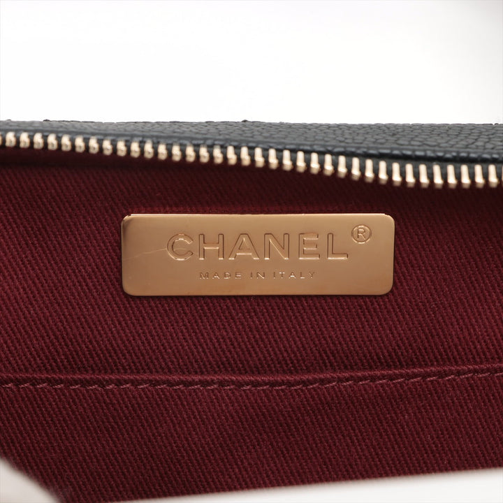 Top Quality Chanel Matrasse Cavia S Waist Pouch Black Gold  28th