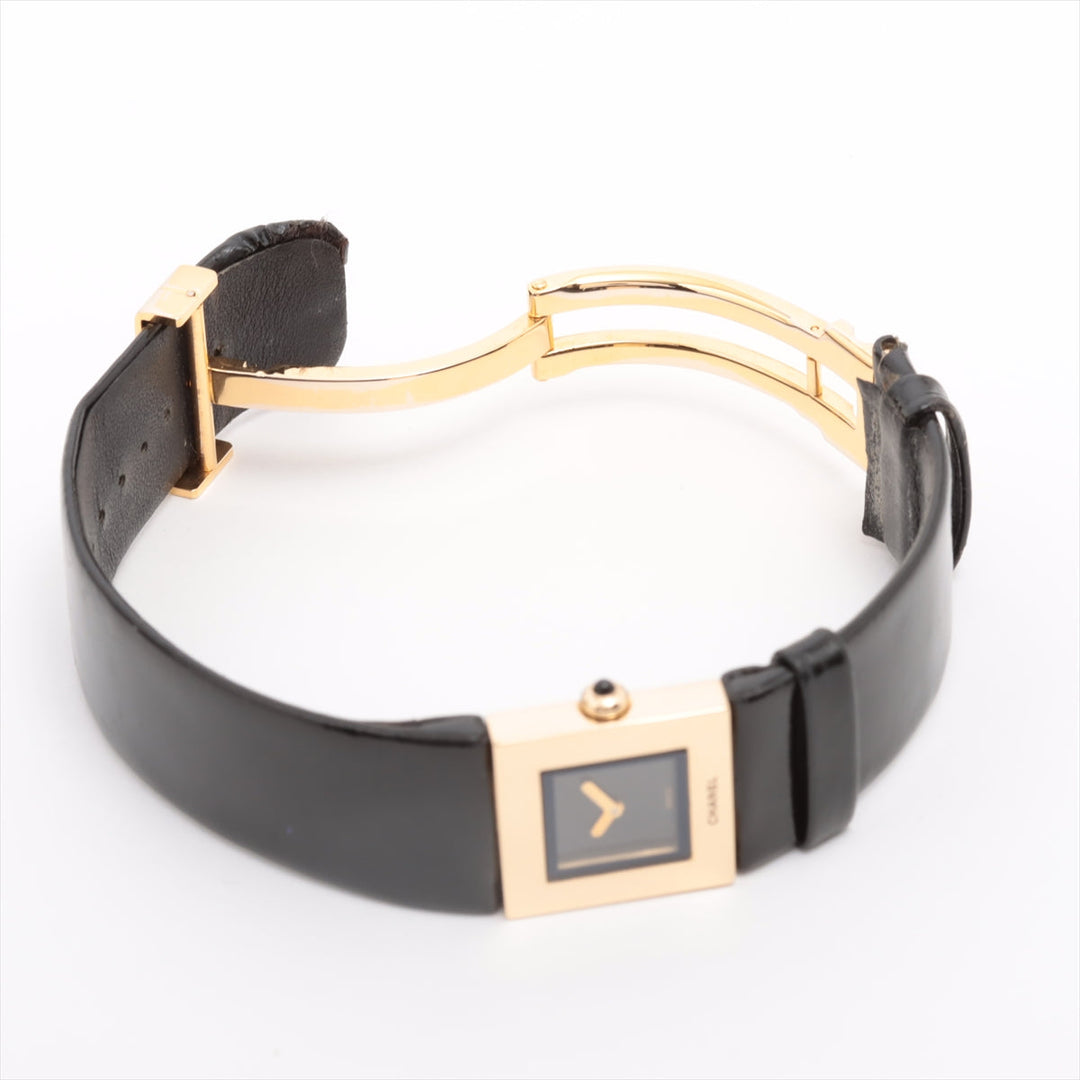 Top Quality Chanel Matrasse YG  Leather QZ Black  Buckle GP Ever
