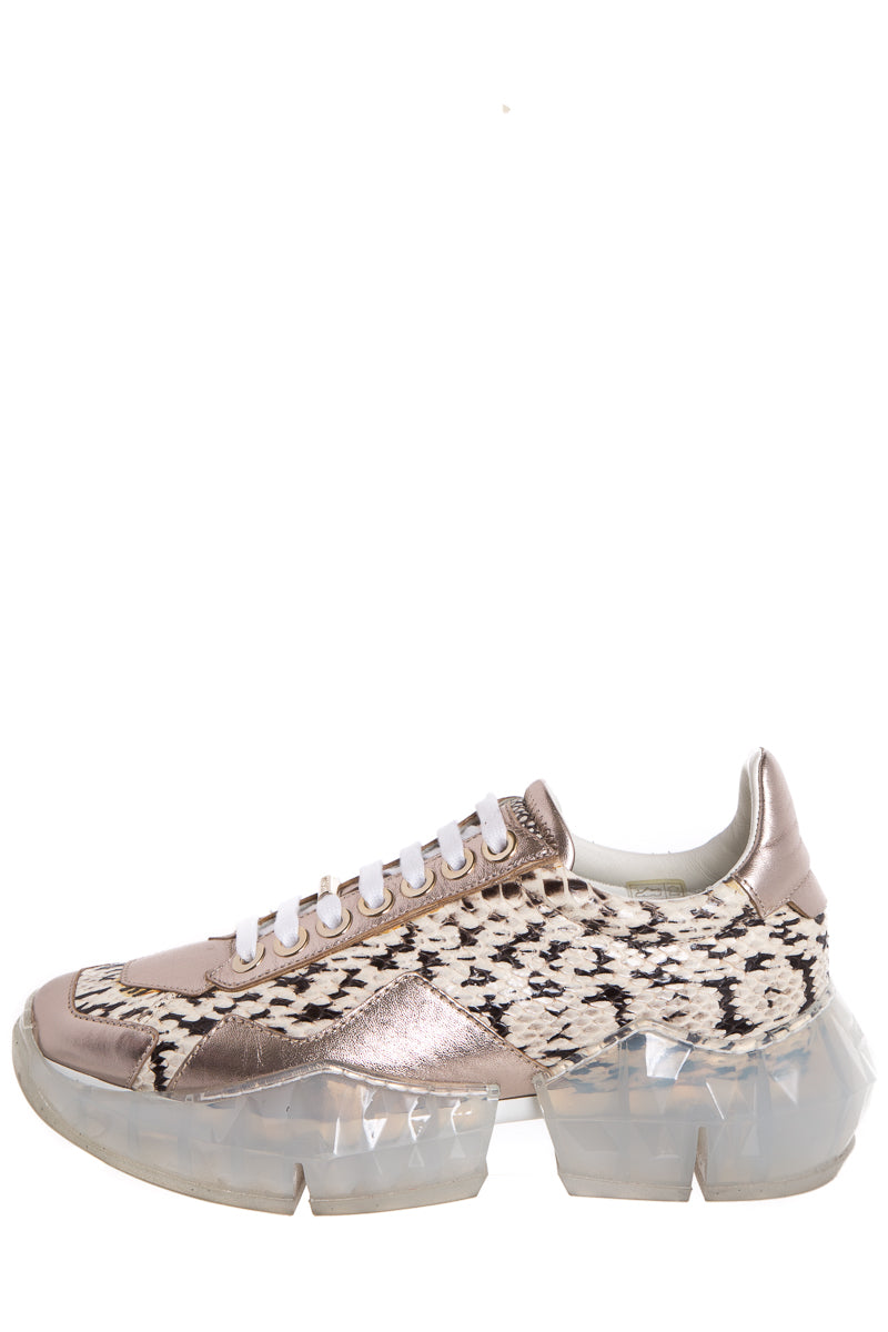 Jimmy Choo Snakeskin Sneakers SZ 37.5