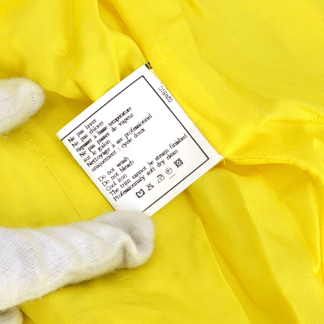 Top Quality Chanel Spring 1995 Zip Up Jacket Yellow #38