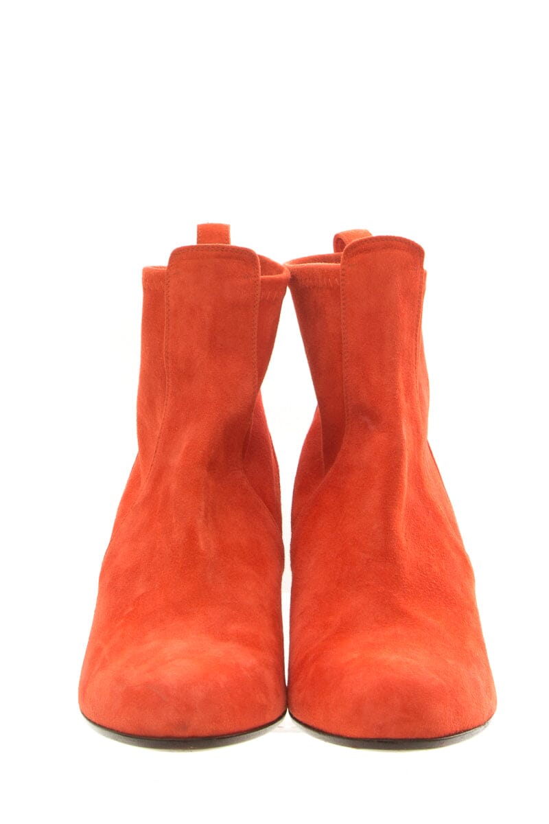Violet Tomas Orange Suede Boots SZ 39