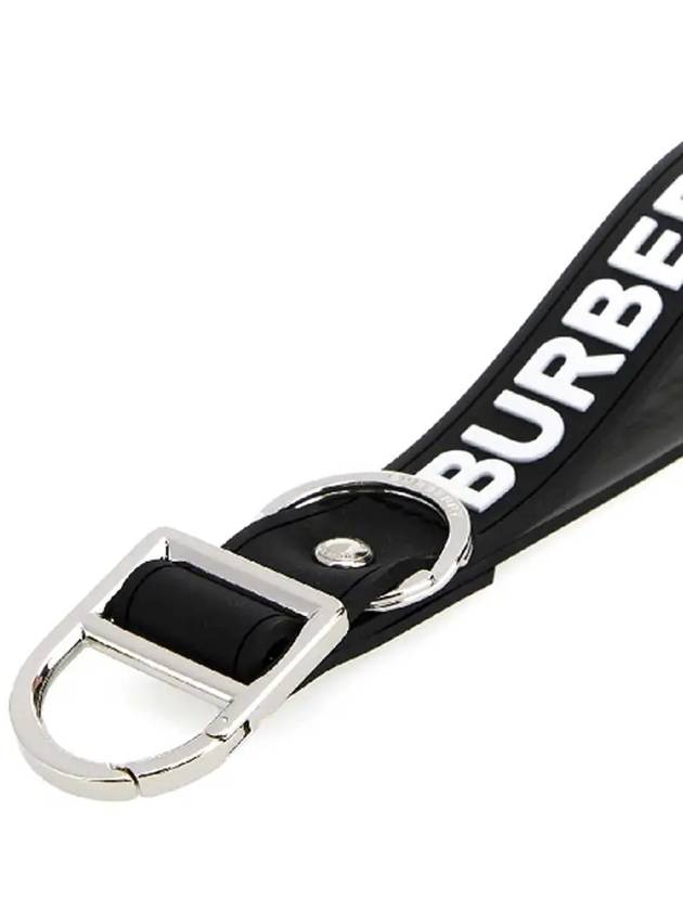 Burberry Logo Detail Silicone Keyring Black