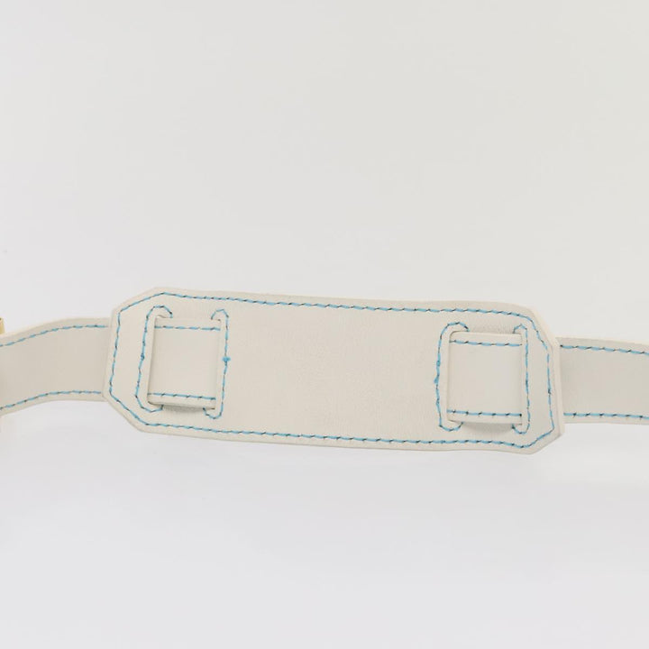 Celine C Macadam Canvas Shoulder Bag Blue Gold Auth 88113