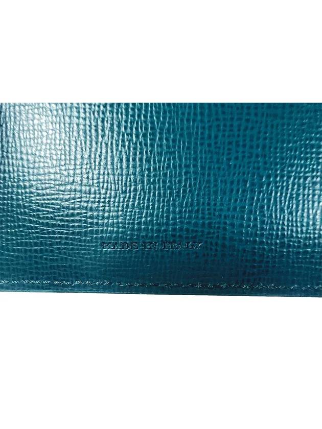 Burberry Sandon Metal Logo Card Wallet Green