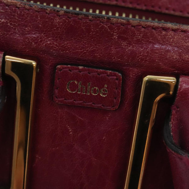 Chloe Etel Shoulder Bag Leather 2way Pink Gold 88188