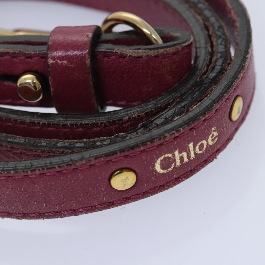 Chloe Etel Shoulder Bag Leather 2way Pink Gold 88188