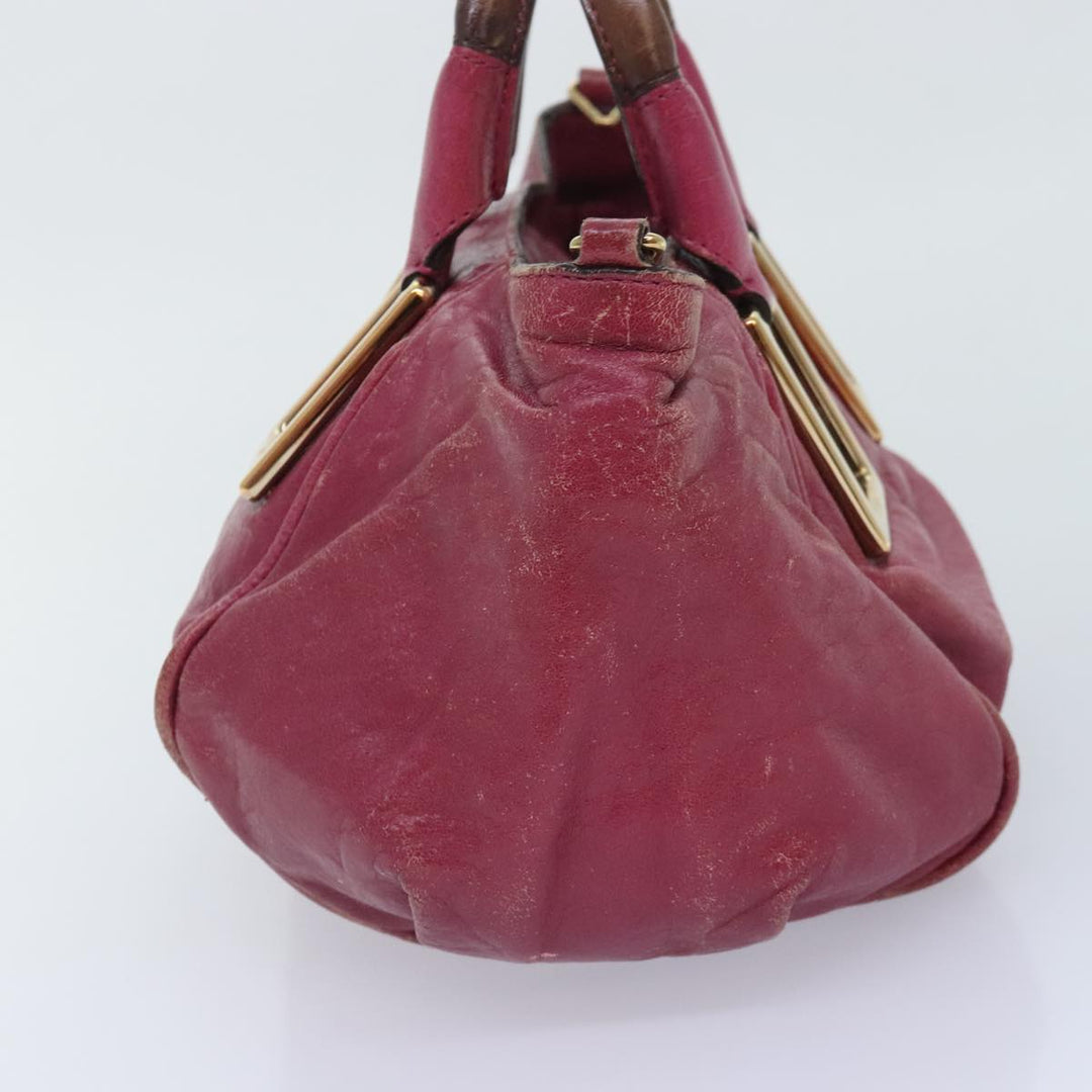 Chloe Etel Shoulder Bag Leather 2way Pink Gold 88188