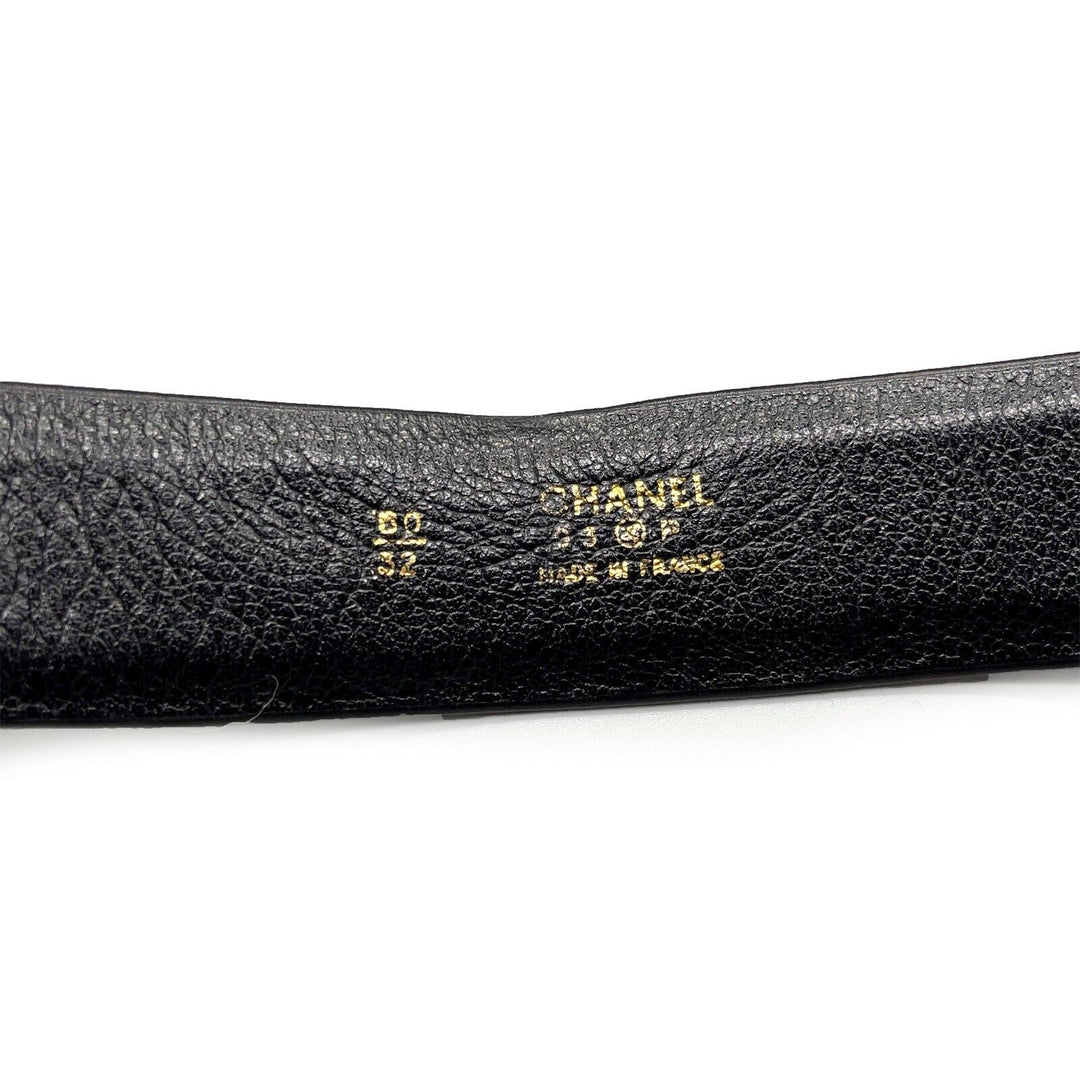 Chanel - 03P Stamped  PARIS Leather - Black - 32 - Belt