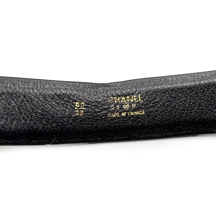 Chanel - 03P Stamped  PARIS Leather - Black - 32 - Belt
