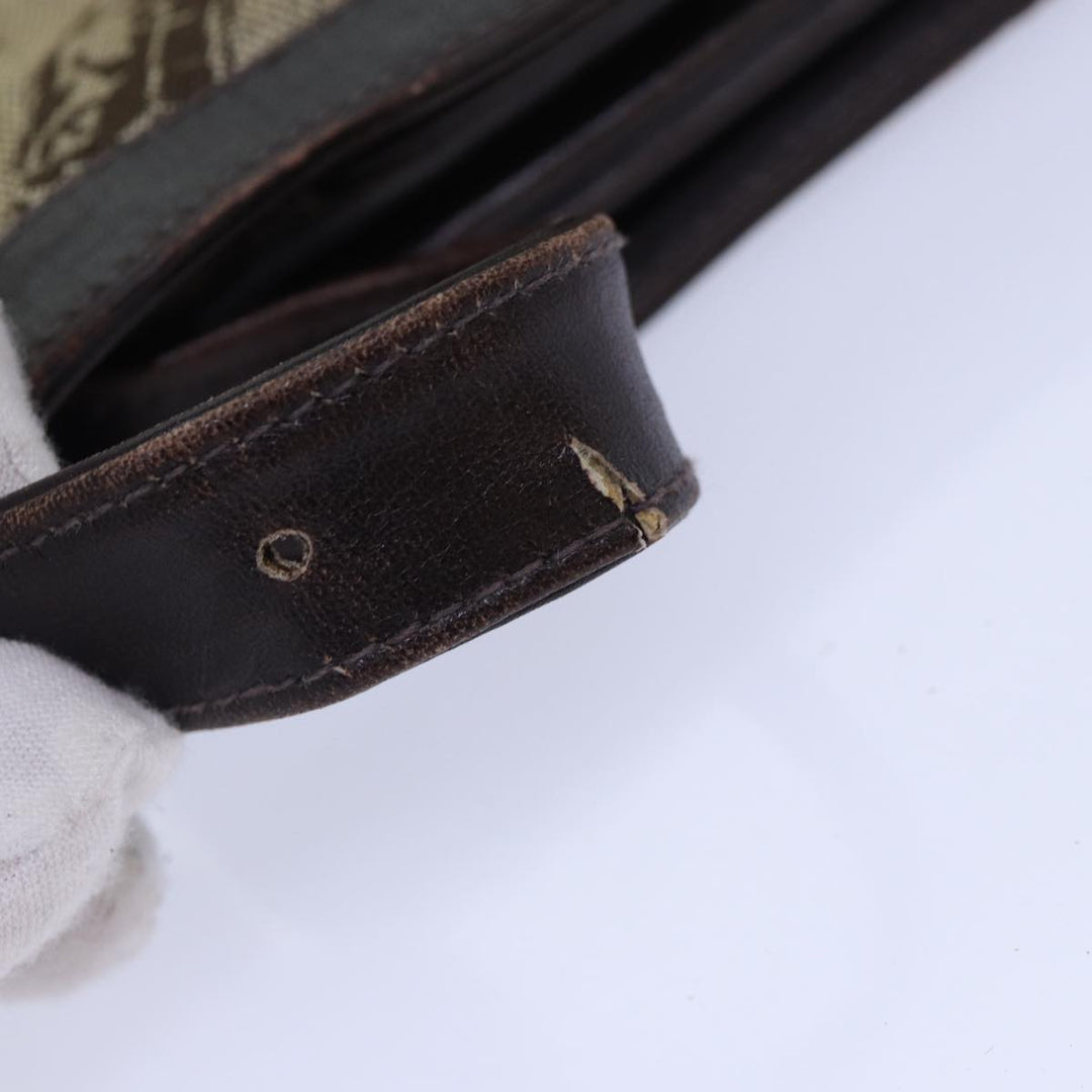 Celine C Saluki Shoulder Bag Canvas Beige Auth 88426