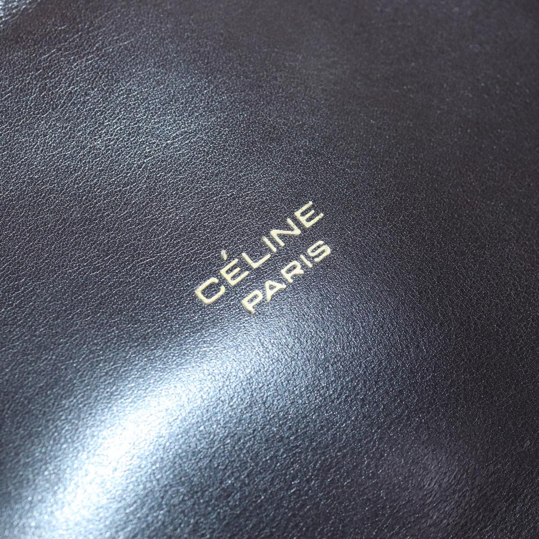 Celine C Saluki Shoulder Bag Canvas Beige Auth 88426