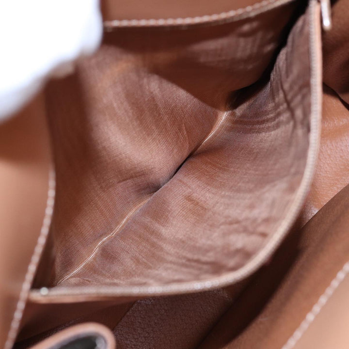 Celine Macadam Canvas Shoulder Bag PVC Leather Brown Auth 88427