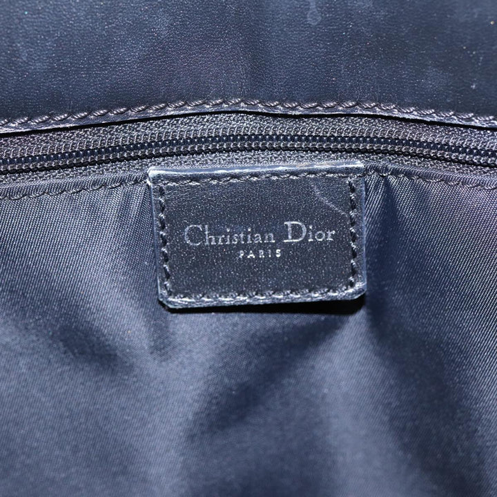 CHRISTIAN Top quality Dior Trotter Canvas Tote Bag Black Auth 88433