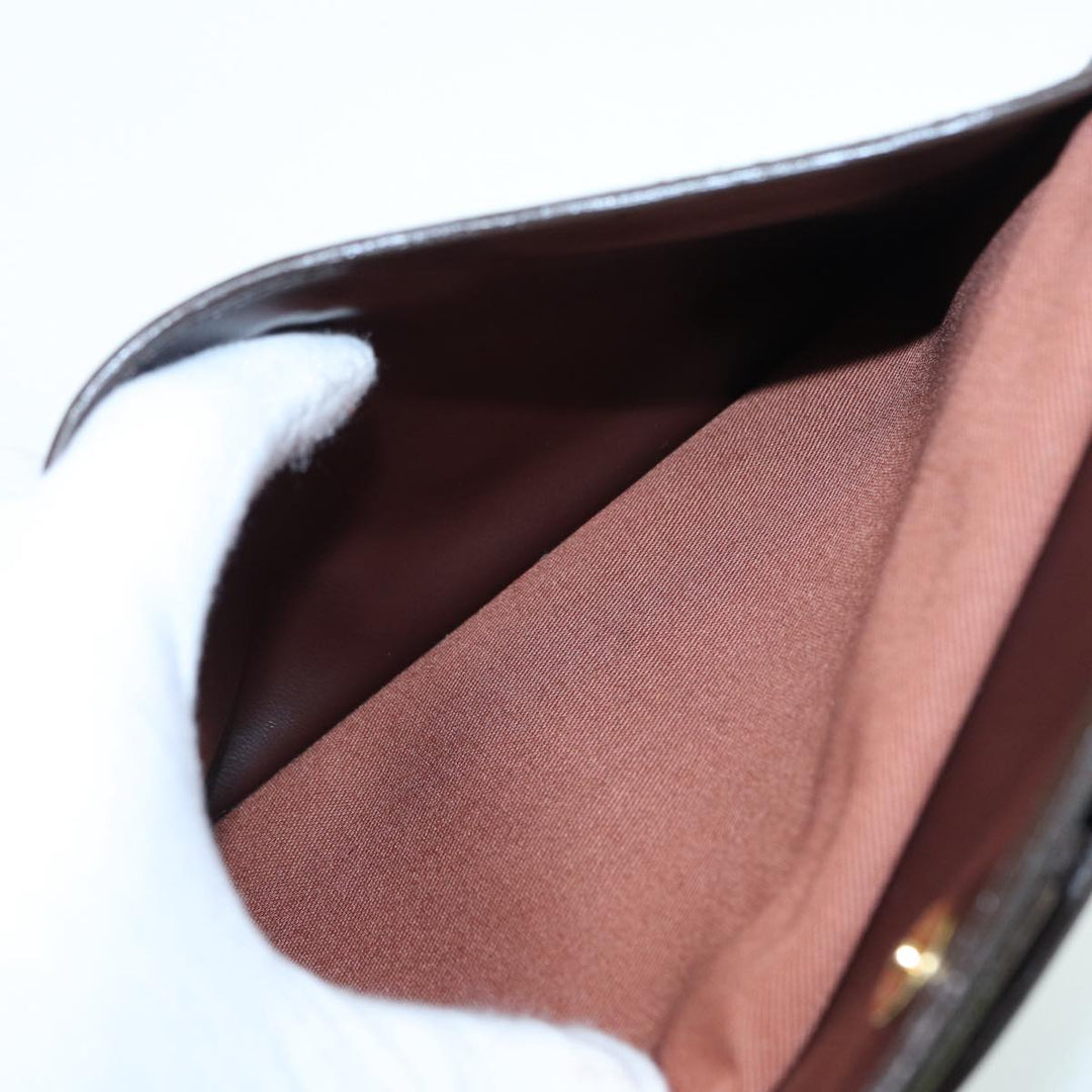 BurberrySs Nova Check Clutch Bag Canvas Leather Beige Brown Auth 88490
