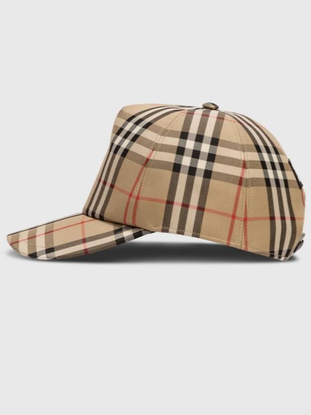 Burberry logo applique vintage check ball cap beige