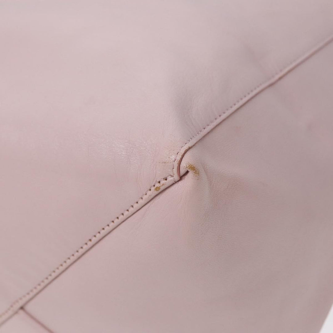 Celine Horizontalkava Tote Bag Leather Pink Gold Auth 88614