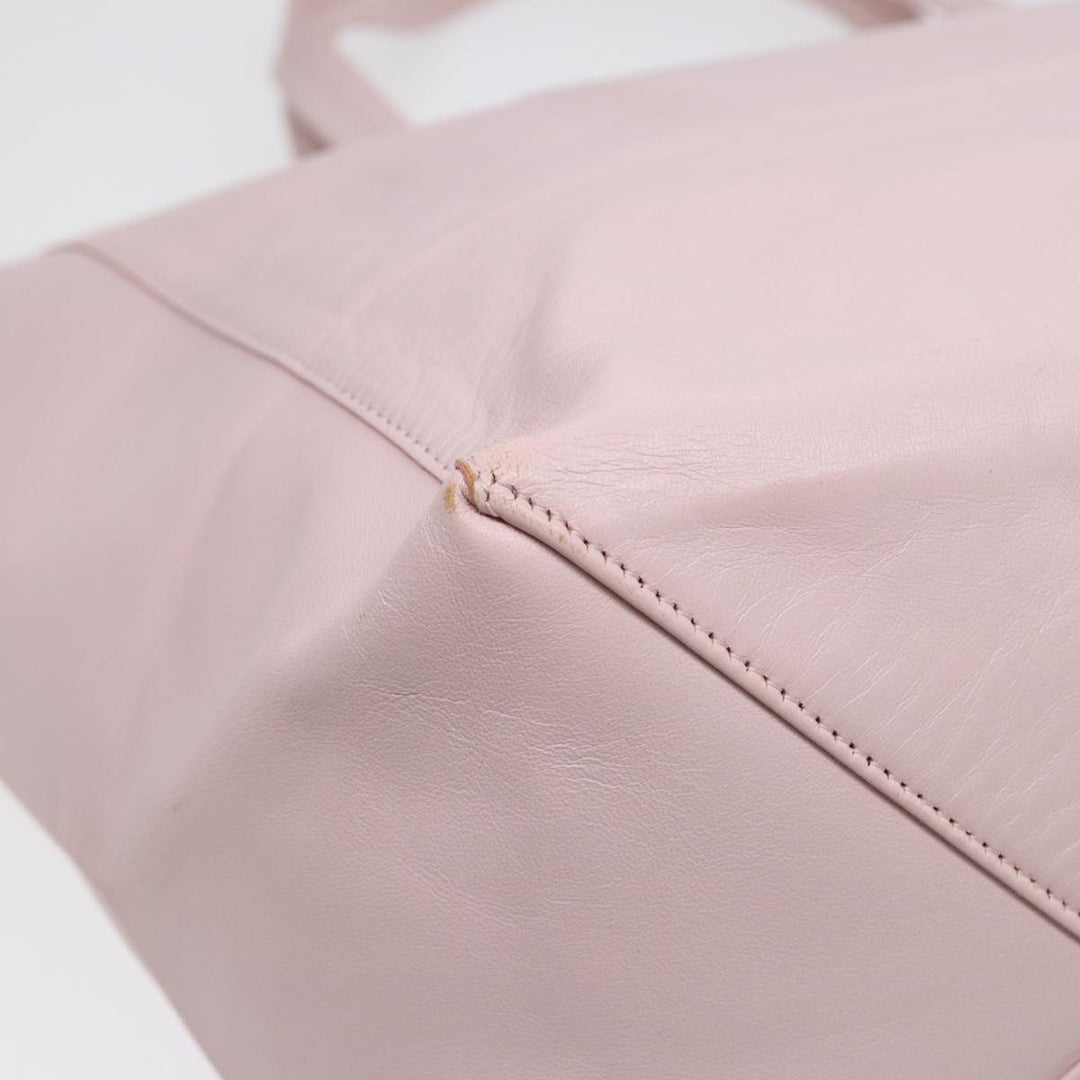 Celine Horizontalkava Tote Bag Leather Pink Gold Auth 88614
