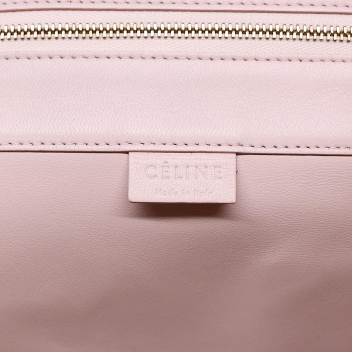 Celine Horizontalkava Tote Bag Leather Pink Gold Auth 88614