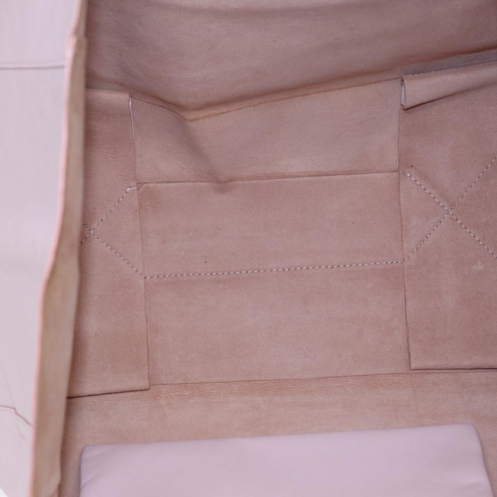Celine Horizontalkava Tote Bag Leather Pink Gold Auth 88614