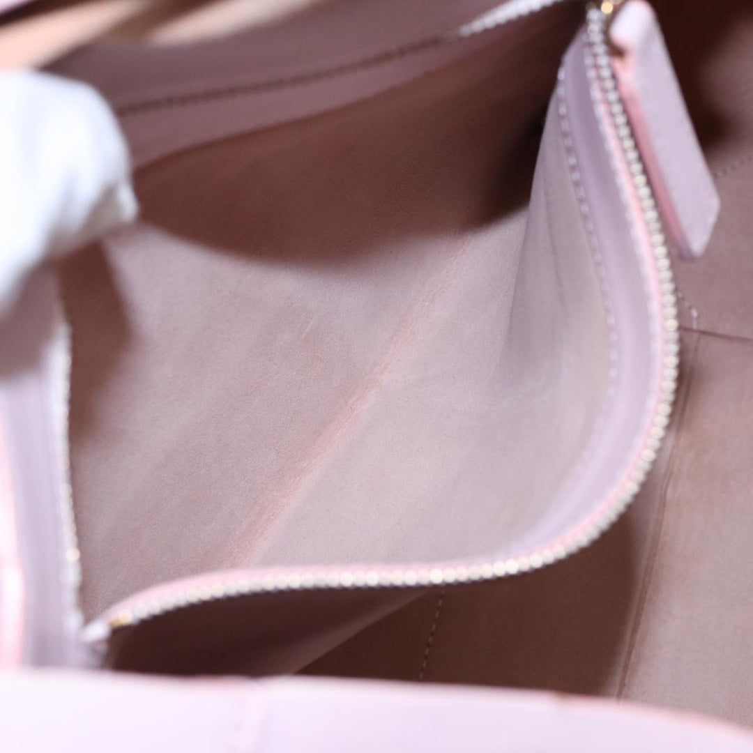 Celine Horizontalkava Tote Bag Leather Pink Gold Auth 88614