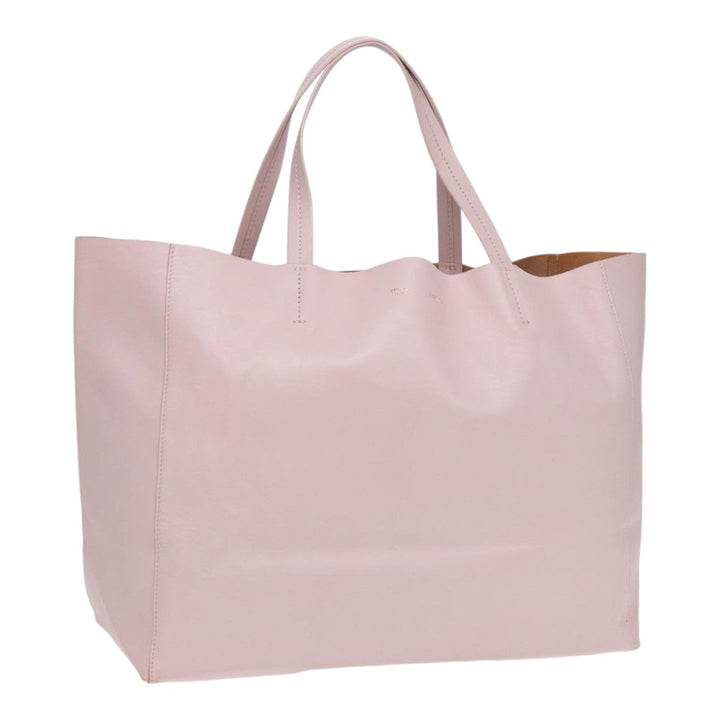 Celine Horizontalkava Tote Bag Leather Pink Gold Auth 88614
