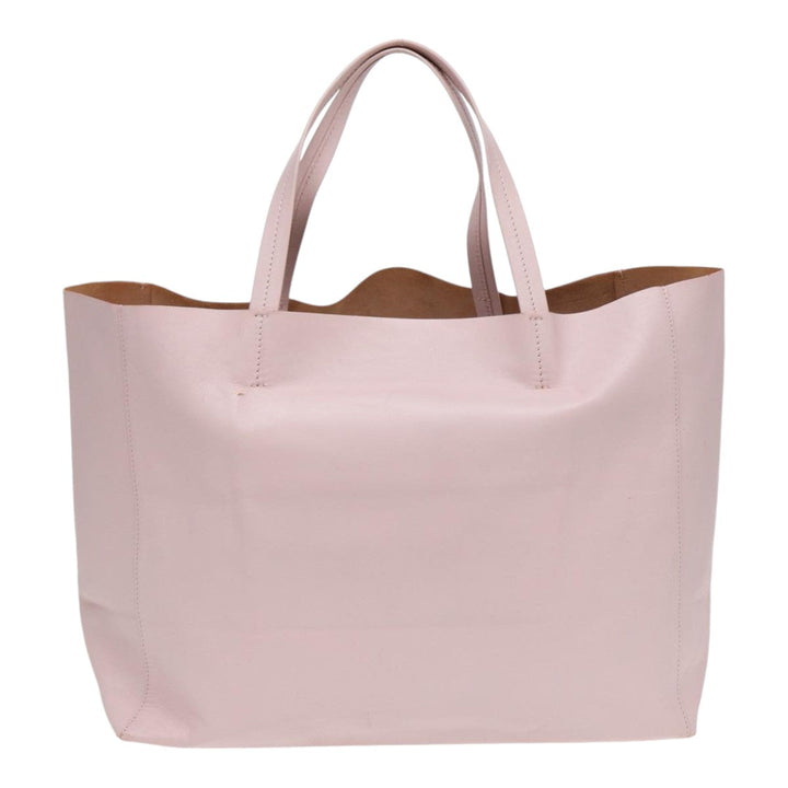Celine Horizontalkava Tote Bag Leather Pink Gold Auth 88614