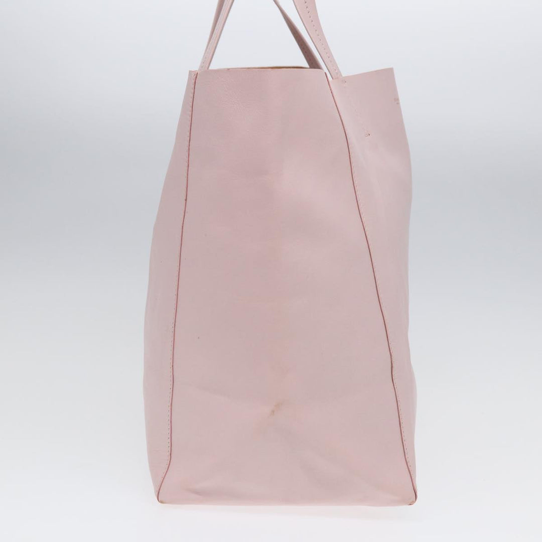 Celine Horizontalkava Tote Bag Leather Pink Gold Auth 88614