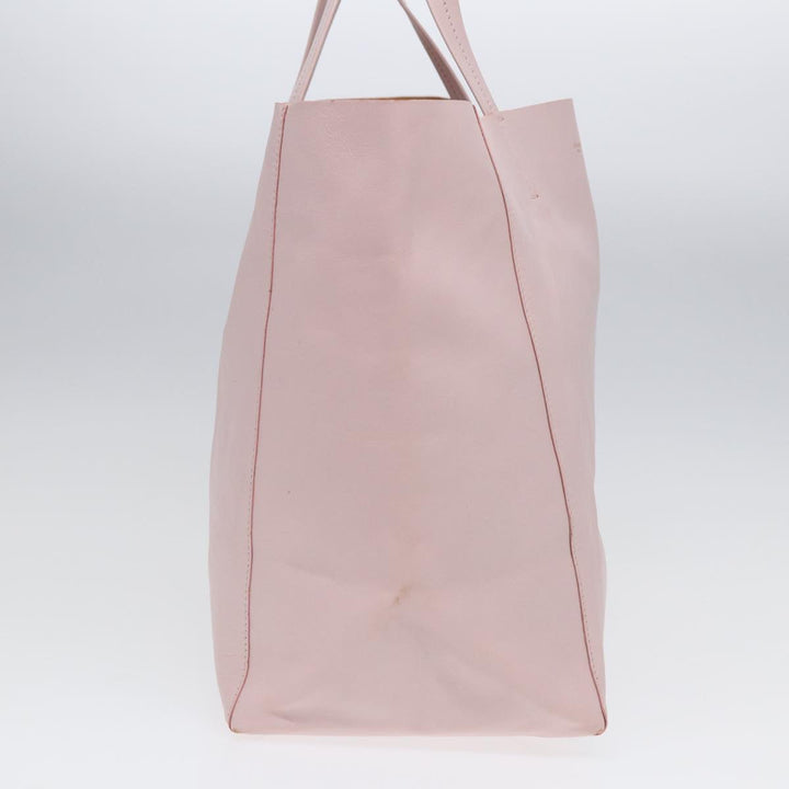 Celine Horizontalkava Tote Bag Leather Pink Gold Auth 88614