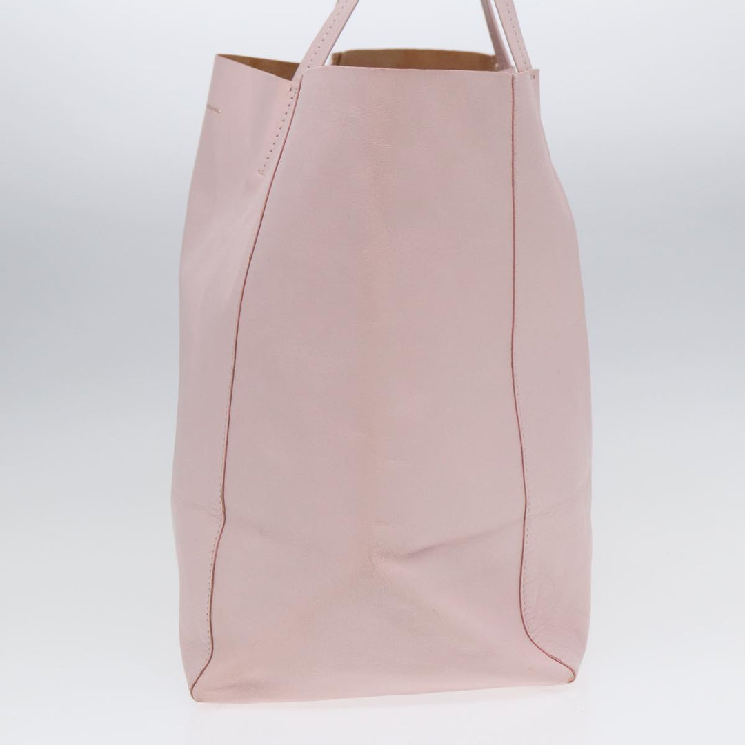 Celine Horizontalkava Tote Bag Leather Pink Gold Auth 88614
