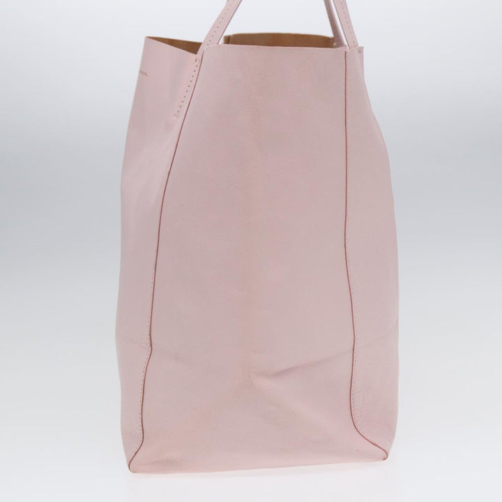 Celine Horizontalkava Tote Bag Leather Pink Gold Auth 88614