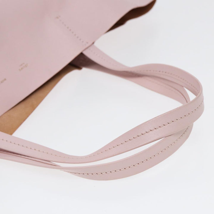Celine Horizontalkava Tote Bag Leather Pink Gold Auth 88614