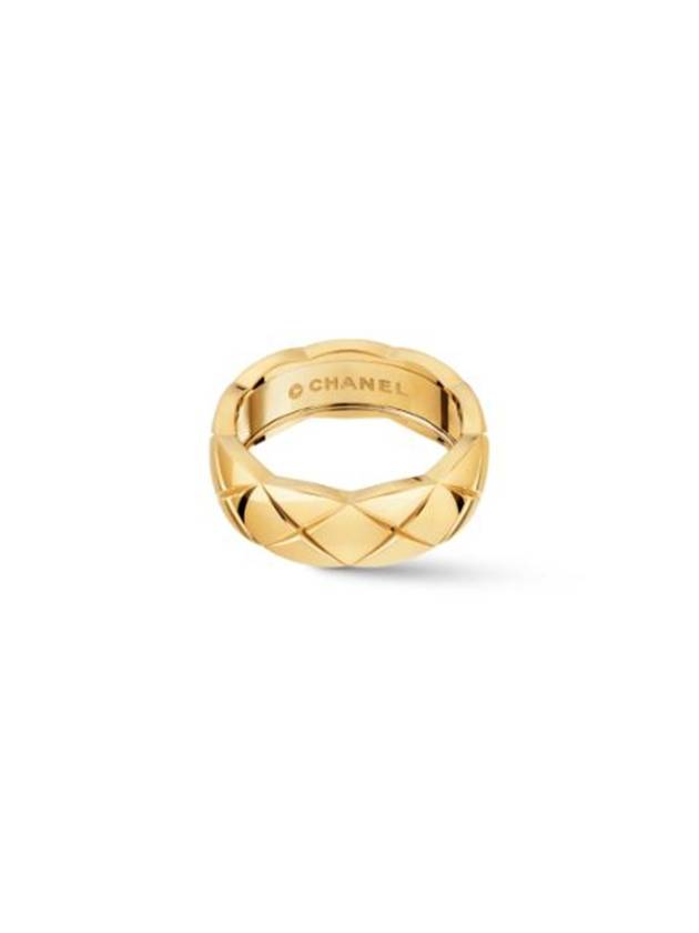 Coco Crush Quilted Motif Small Ring Gold Chanel