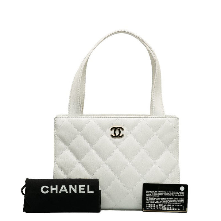 Top Quality Chanel Top Quality Chanel MATRESSE HANDBACK RAMSKIN WHITE LADY'S HANDBACK