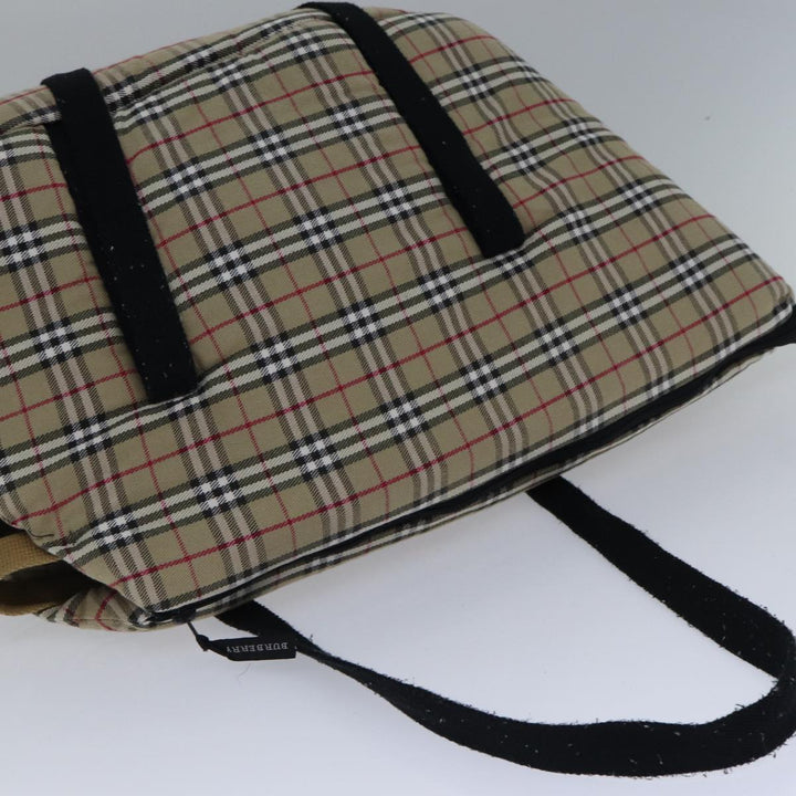 Burberry Nova Check Pet Case Canvas Beige Auth 88722